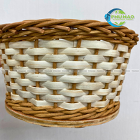 Panier de rangement pour pain en rotin tissé à la main panier en osier avec base en bois affichant, servant et stockant le pain