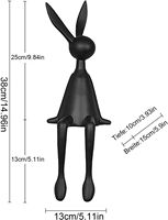 Statue de lapin en résine minimaliste moderne, artisanat fait main, élégante et raffinée, décoration d'anniversaire pour salon ou espace de travail