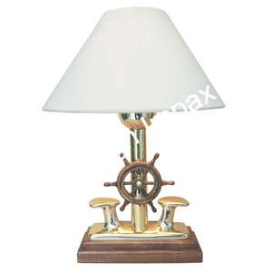 Brass Telegraph <b>Lamp</b> in Nautical Item New Arrival Wholesale Desk & <b>Table</b> <b>Lamp</b> Wood Base Display White Fabric <b>Shade</b> <b>Lamps</b> Hotsale - Product Image 4