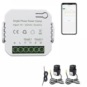 عداد طاقة ذكي أحادي الطور بتقنية Tuya WiFi/ZigBee مع مشبك 80-1000 أمبير ومراقبة ذكية للطاقة الشمسية مع 1/2 CTs - Product Image 1