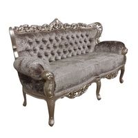 Canapé baroque en bois d'acajou conçu pour le salon, meubles de maison de style français, reproduction antique, canapés sculptés à la main