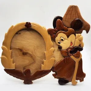 Mini đáng yêu Disney phim hoạt hình nhân vật khung ảnh Hot bán cổ điển bằng gỗ hình ảnh hiển thị khung