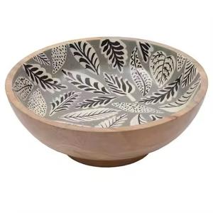 Bol à dîner en bois de manguier artisanal personnalisable pour une utilisation polyvalente avec une qualité absolument supérieure jetable - Product Image 1