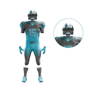 Custom Made Men's Short Sleeve American Football Uniform Jersey 100% Polyester Breathable Quick Dry Anti-Bacterial OEM Service - Product Image 3