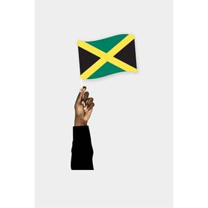 Accessoires de présentation de drapeau jamaïcain à main - Product Image 1
