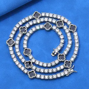 Collar de Trébol de la Suerte 2025 al por Mayor, Plata S925, Moissanita, Joyería Hip Hop, Colgante para Fiesta, 16-24 Pulgadas, Venta al por Mayor - Product Image 2