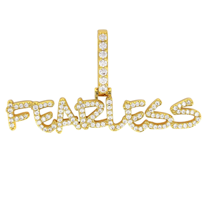 จี้เพชรธรรมชาติตัวอักษร10K/14K วัสดุสีทองสำหรับเป็นของขวัญฮิปฮอปแร็ปเปอร์ทำตามสั่ง - Product Image 1