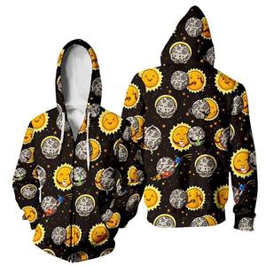 Sudadera con capucha de Heavyweight para hombre, ropa de calle personalizada con cremallera y cuello completo, Logo personalizado en blanco, con cremallera - Product Image 5