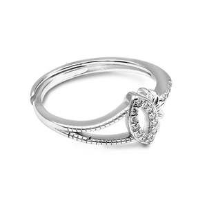 NOVAMART Fine Zarkan Elegant Floral <b>925</b> <b>Silver</b> <b>Ring</b> 18K Rose Gold Romantic Fine Jewelry Emerald Cut Stone Rhodium for Engagement - Product Image 4