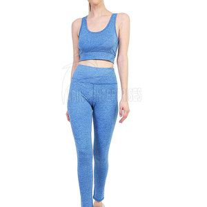 Ensemble de yoga pour femmes de haute qualité avec logo personnalisé, soutien-gorge et leggings, 100% coton, respirant, durable, confortable pour la salle de sport, les entraînements de fitness - Product Image 2