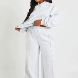 Custom High Quality Winter Oversized Fleece Tracksuit Loungewear Women's <b>Long</b> Sleeve Hooded Lined Breathable <b>Sweatshirt</b> 100% - Product Image 1