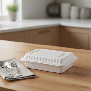 Contenitore per Pranzo Quadrato in PP con Coperchio a Cerniera 23x15x7 cm, Monocomponente, 1 Scomparto - Product Image 3