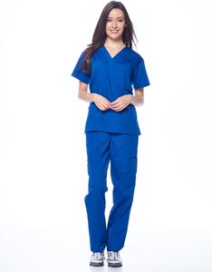 . Élégant unisexe gommage ensembles hôpital infirmière médecin uniformes chirurgical médical vêtements de travail survêtement pantalon haut Logo personnalisé en gros - Product Image 2