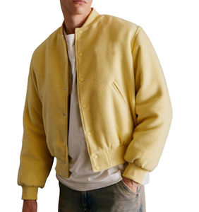 Veste universitaire en laine d'hiver pour homme avec broderie de lettres, style hip-hop, veste en laine épaisse et chaude, tailles plus disponibles - Product Image 4