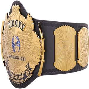 Ceinture de championnat unisexe adulte en cuir véritable multicolore avec plaque métallique robuste – Ceintures de championnat intercontinentales - Product Image 4