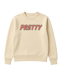 Sudadera Neutral Pretty Girl con Cuello Redondo, Ropa de Hermandad Griega, Sudadera Rosa y Verde para Mujer, Ropa Casual de Hermandad Universitaria - Product Image 3