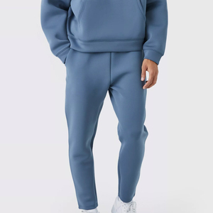 Sudadera con capucha en blanco de 600gsm de alta calidad con conjunto de Jogger, ropa de calle, pantalones de chándal de algodón polar de peso pesado y conjunto de chándal con capucha - Product Image 6