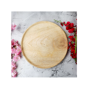 Plaque de chargeur en grain de bois de 13 pouces pour la décoration de table à manger 2 pièces couleur blanche de vente chaude - Product Image 6