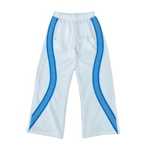 Pantalon de jogging baggy en coton personnalisé, dépouillé du côté, confortable, délavé à l'acide, avec fermeture à glissière latérale unisexe - Product Image 1