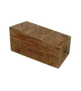 Premium Quality 3 Section Wooden Cutlery Holder Antique Design Handmade Wooden Cutlery Holder at Affordable Price - Product Image 2