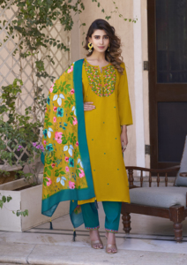 Kurti pour femmes en mousseline douce à impression numérique, travail manuel, séchage rapide, pour adultes, vêtements indiens et pakistanais pour les fêtes, exporté par Dhwaja - Product Image 4