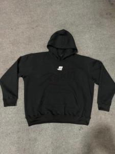 Sweat à capuche décontracté pour homme en coton de haute qualité, épais, en molleton bouclette, couleur unie, avec logo personnalisé, séchage rapide - Product Image 2