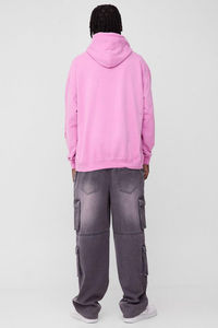 Sweat-shirts pour hommes de qualité supérieure, personnalisés, surdimensionnés, couleur rose, imprimés graphiques, basiques, en coton, streetwear, sweat-shirt à capuche avec poches - Product Image 4