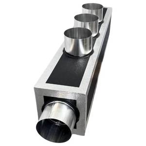 Plenum Flessibile Industriale a 5 Zone in Schiuma di Poliuretano con 5 Collari in Alluminio e Connessioni da 150mm per Sistemi HVAC - Product Image 3