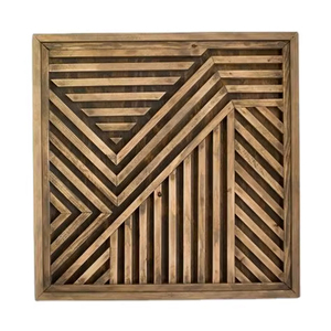 Dernier panneau d'arc décoratif d'art de mur en bois artisanal conception géométrique moderne décoration murale en bois sculpture murale suspendue élégante - Product Image 6