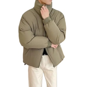 Chaqueta acolchada de invierno de alta calidad para hombre con cuello levantado manga completa trabajo clásico estilo hinchado OEM opciones al por mayor disponibles - Product Image 1