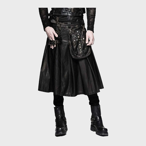 Hot Selling New Style Men's Leather Kilts High Quality OEM/ODM for Sale Best Price Private Label Wholesale Adults Custom Logo - Product Image 3