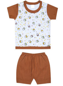 Service OEM personnalisé Ensemble de vêtements pour garçon Spandex/Polyester Imprimé animal Casual Tissu jersey simple Délai de production d'échantillon de 7 jours Vente en gros - Product Image 5