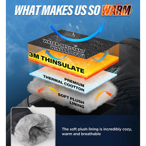 Gants chauffants imperméables personnalisés Gants d'hiver chauds pour doigts complets Écran tactile Autres sports de course gants chauffants de ski électriques - Product Image 2