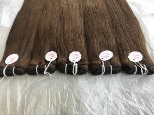 Extensions de cheveux lisses et colorés, qualité supérieure 100%, cuticule alignée #4, vente en gros, liste de prix, vendeur indien - Product Image 5