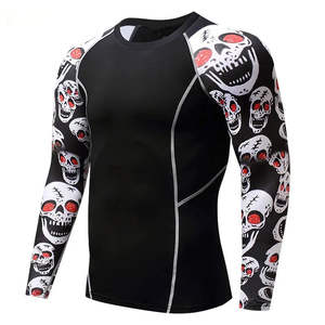 Wholesale Professional Rash Guard Custom <b>Rashguard</b> MMA Compression Wear Men Long Sleeve Regular-Fit Rash Guard - Product Image 2