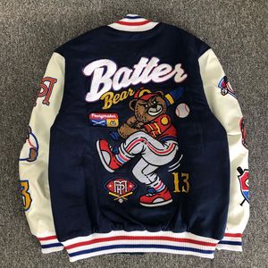 แจ็คเก็ตเบสบอลของผู้ชายเสื้อทีมโรงเรียนกันหนาววินเทจสำหรับฤดูใบไม้ร่วง - Product Image 3