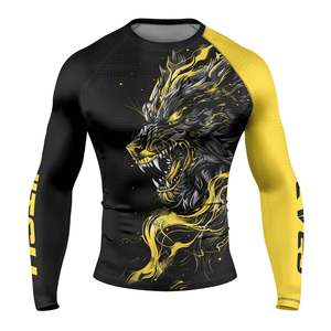 Rashguard de compression à manches longues MMA, tissu extensible respirant, logo personnalisé, haut d'entraînement pour grappling et arts martiaux - Product Image 5