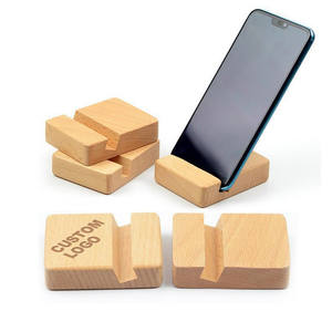 Soporte para teléfono de madera personalizado grabado logotipo ecológico a granel barato - Product Image 5