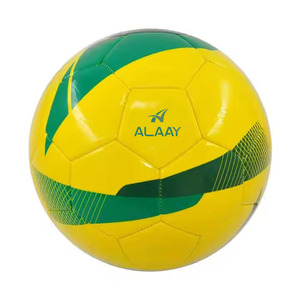 Balón de fútbol de PVC con logotipo personalizado de Alaay, tamaño estándar de fútbol cosido a máquina de alta calidad para premios de fábrica - Product Image 1
