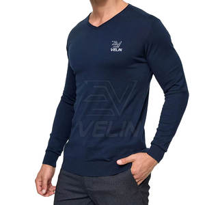 Sudadera de Manga Larga para Hombre, Corte Holgado, Cuello en V, Informal, Cálida, Ligera, para Invierno - Product Image 1