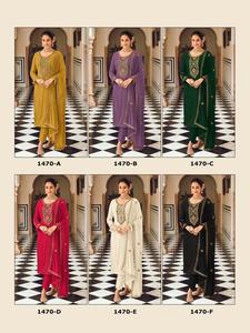 Exportation de qualité lourde Faux Georgette avec broderie de 5mm de travail de séquence pour les femmes disponibles à la quantité en vrac - Product Image 6