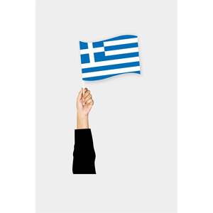 Bandera griega de mano para animación - Product Image 6