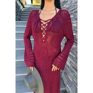 Vestido Birit 2838 con Cintura Natural, Diseño Calado y Transpirable para Ocio - Product Image 1