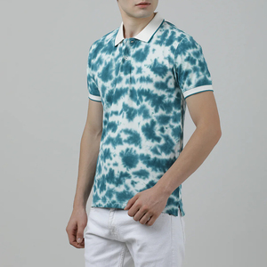 Polos légers Tie Dye matériau souple durable anti-rides respirant séchage rapide durable Tie Dye polos pour hommes - Product Image 3