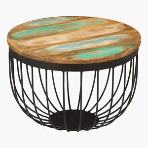 Table cylindrique ronde élégante en or conçue pour les chambres à coucher et les coins décoratifs avec un attrait intemporel - Product Image 1