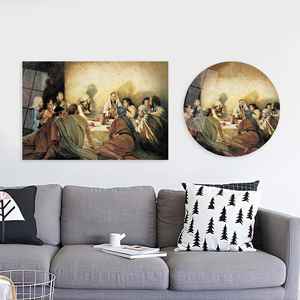 Jesus Christ Last Supper Canvas Print - Elegant Religious Decor,TEMPERED GLASS ART - Product Image 1