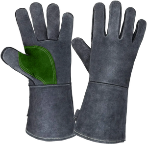 Gants de soudage robustes en cuir de vache de haute qualité Gants de travail de sécurité à l'arc de protection Coton certifié CE Fabriqué au Pakistan - Product Image 6