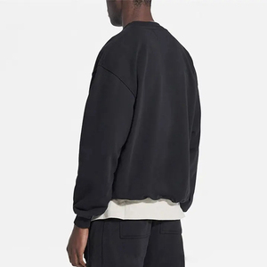 Sudadera Personalizada con Cuello Redondo, 100% Algodón, Sudadera Extra Grande de Felpa Francesa, Sudadera Lisa de Estilo Urbano, Sudadera con Capucha de Lujo - Product Image 4