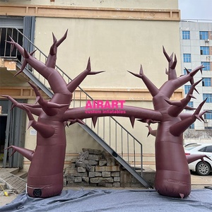 Arche gonflable d'arbre mort avec lumière LED pour l'affichage d'étape d'Halloween, annonçant l'entrée gonflable d'arbre pour la fête sur le thème de la forêt - Product Image 1