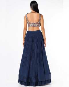 ความรู้สึกที่ดีงามและหลากหลายเป็นคำที่สมบูรณ์แบบที่จะอธิบายนี้ปัก lehenga ผ้า lehenga ทำให้ lehenga นี้ - Product Image 5